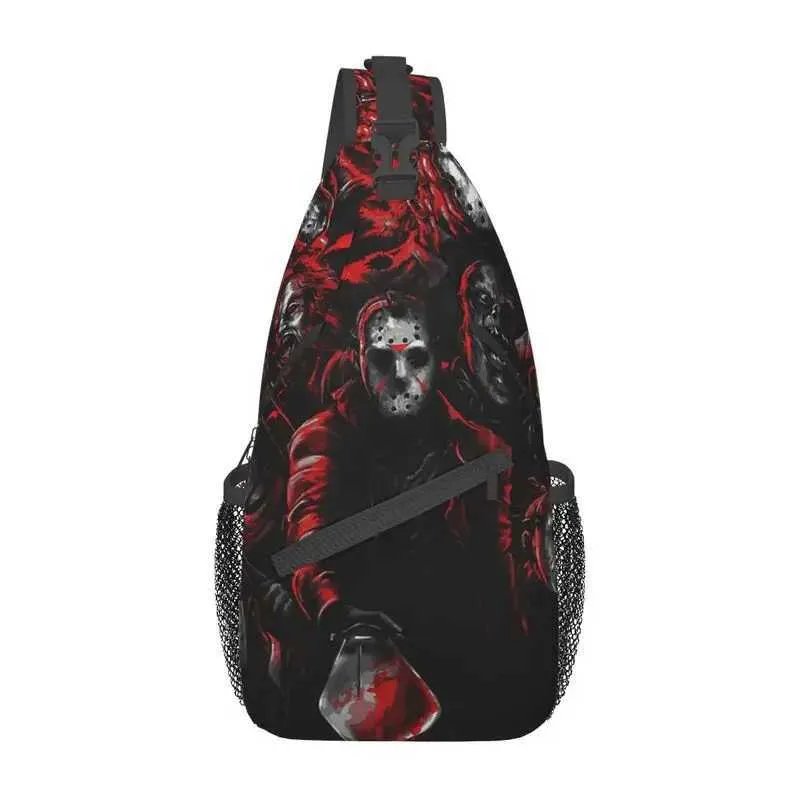 Scream Horror Movie Sling Chest Crossbody Bag Men Cool Halloween Shoulder Backpack for Travel Cycling 220923