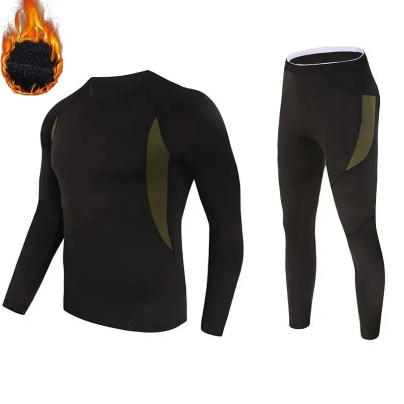 Sous-vêtements thermiques pour hommes sous-vêtements hiver hommes caleçons longs mince polaire compression sport serré shapewear vêtements taille S à 3XL 231019