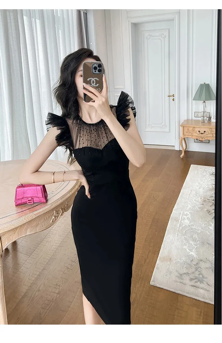 blue princess dresses NumberSea-Ball Gown A-Line Prom Dresses Princess Dress Formal Wedding Guest  Floor Length Sleeveless V Neck Tulle Backless with Pleats Ruched Appliques