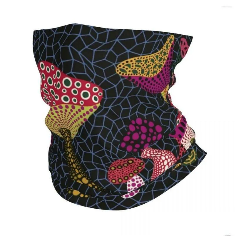 Bandanas Bandanas Yayoi Kusama Bandana Neck Gaiter UV Protection Face Scarf er Kvinnor Abstract Art Headwear Tube Fashion Accessorie Dhfeo