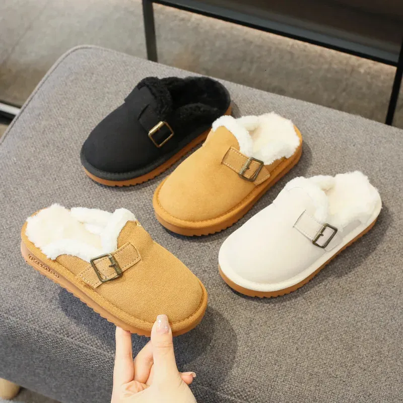 Slipper Stijl Kinderen Thuis Schoenen Kinderen Kasjmier Katoen Slippers Kinderen Jongen Meisjes Warme Fluwelen Schoenen Jongen Slippers Indoor Baby Schoenen 231020