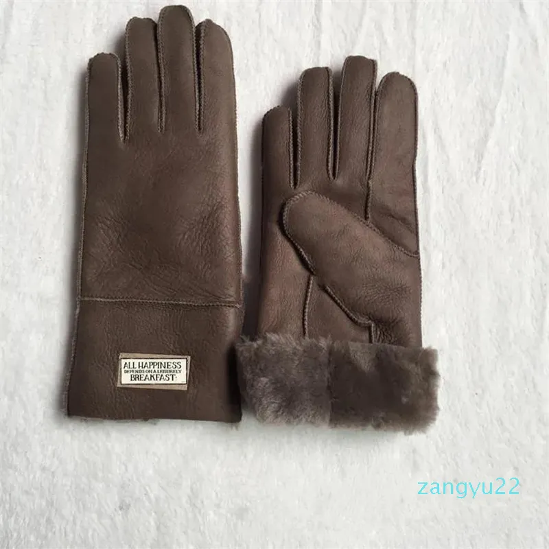 Gants en cuir de styliste pour femmes, peau de mouton brillante, mode chaude d'hiver, coupe-vent, antigel