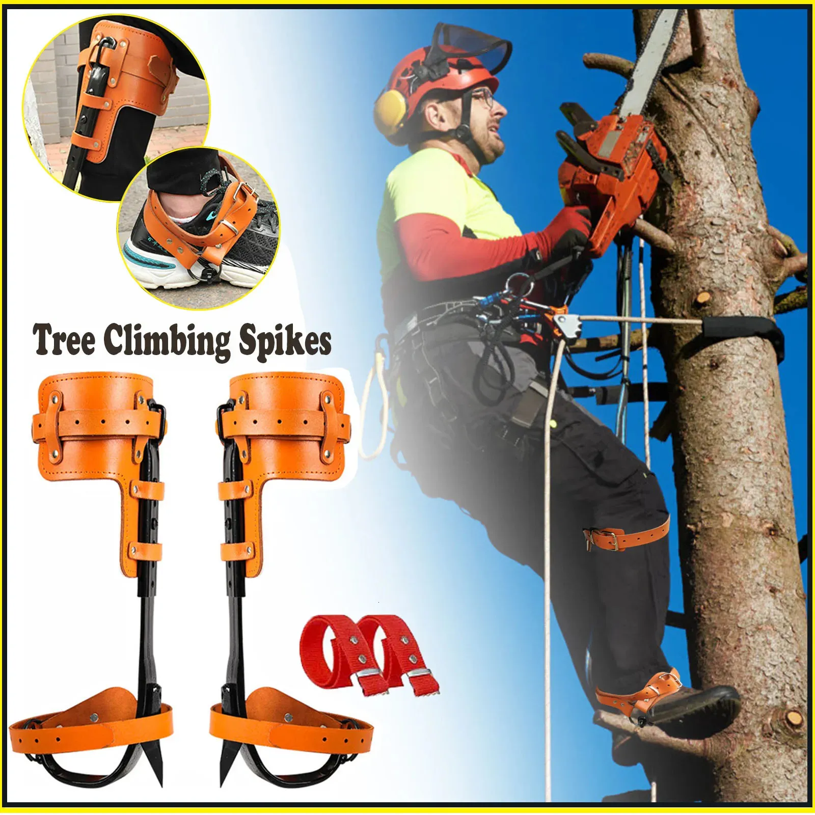 Thickened Tree Tree Climbing Saddle With Non Skid Pedal Spikes  Mountaineering Equipment For Climbers And Trees 231021 From Bao05, $154.1