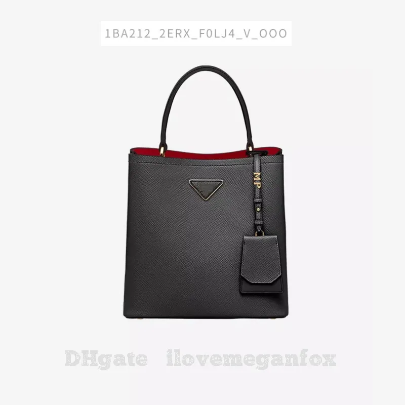 Dames Panier leren medium handtas Fashion Bags Schoudertassen Crossbody tas Zwart Rood artikelnummer: 1BA212_2ERX_V_OOO