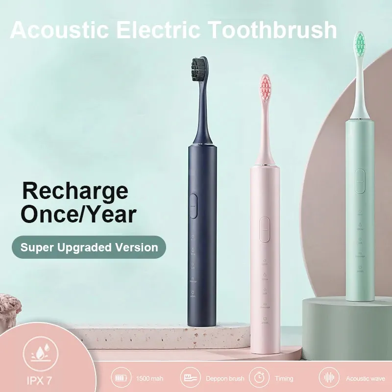 Tandborste ESHICO Electric Toothbrush Badrumsgåva Multi -läge Justerbar personlig vård Apparat Portabel och laddningsbar 231020