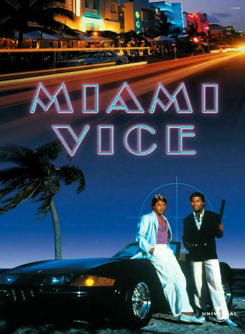 Autocollants muraux Miami Vice, série télévisée, film, affiche en soie imprimée, 24x36 pouces