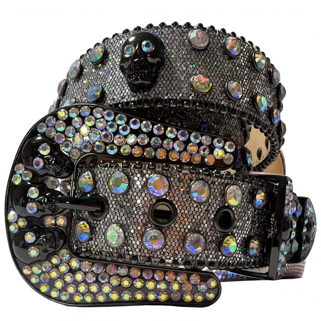 Classic Designer Bb Belt Simon Belts For Men Women Shiny Dia Belt Gem Skull Scalp Clasp Rhinestones As Gift_voghion.com