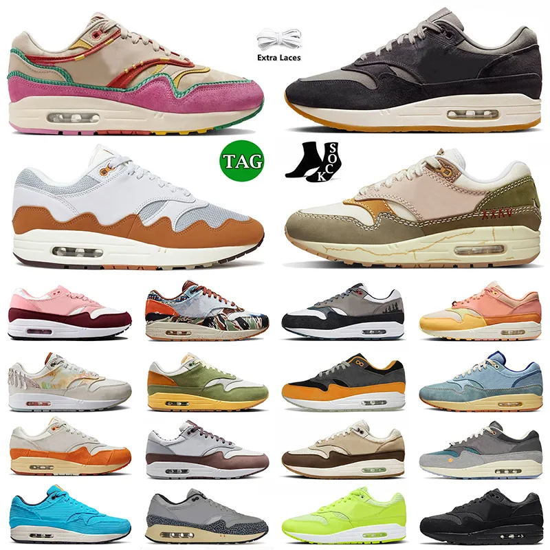 Designer poduszka OG 1 Buty do biegania 1s 87 Patta Cactus Jack Fragment Crepe Soft Grey Black Familia Clear Jade London Mężczyźni Kobiety duże rozmiary 13 trampek sportowych