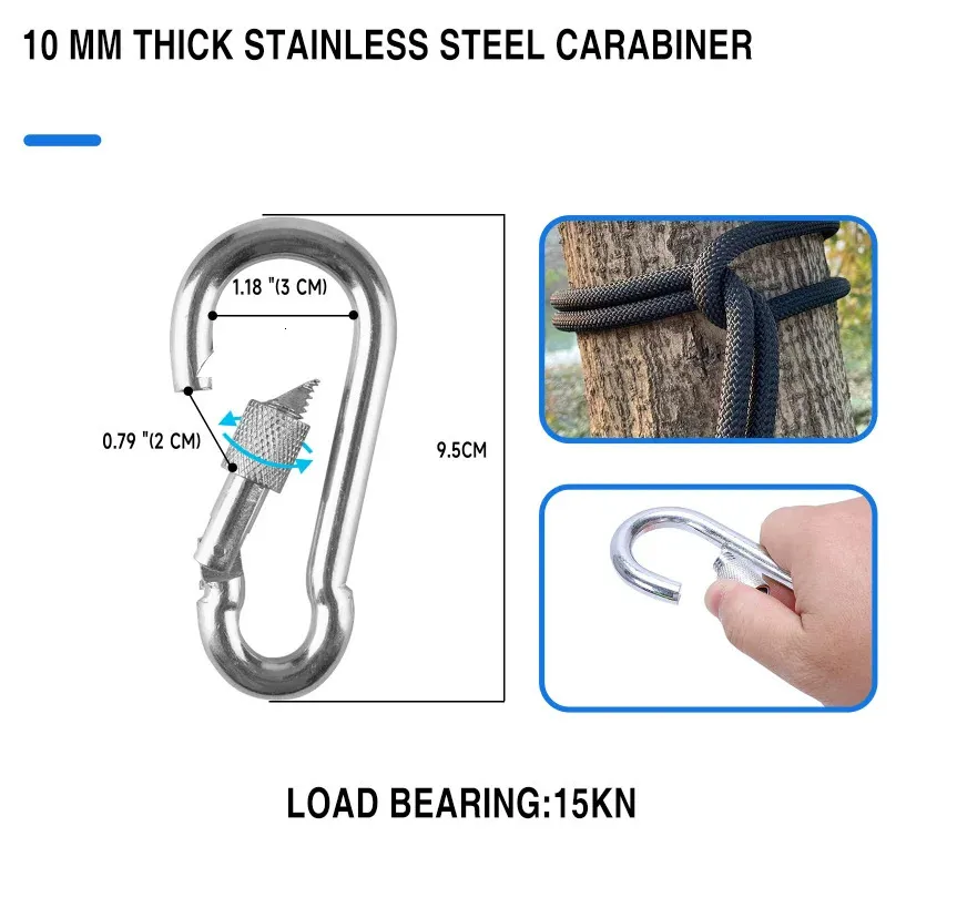 High Strength 10M Climbing Rope Wear Resistant, 12MM Diameter