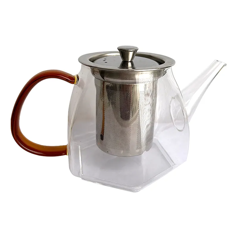 Hot Selling Modern Transparent Home Drinkware Glass Water Kettle with Tea Infuser