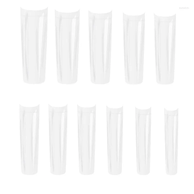 FALSE NAILS 550st Tips XXL Akryl Fake For Extra Long Half Cover Nail Salon eller DIY Home Art