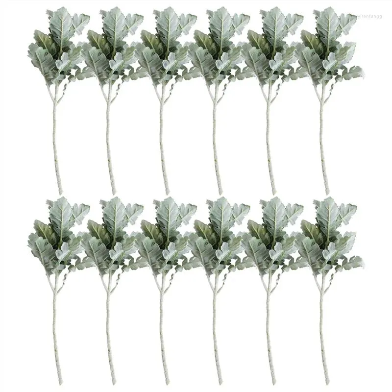 Decorative Figurines Dusty Artificial Greenery Bush Plants For Wedding Flower Fillers DIY Bouquets And Floral Arrangements