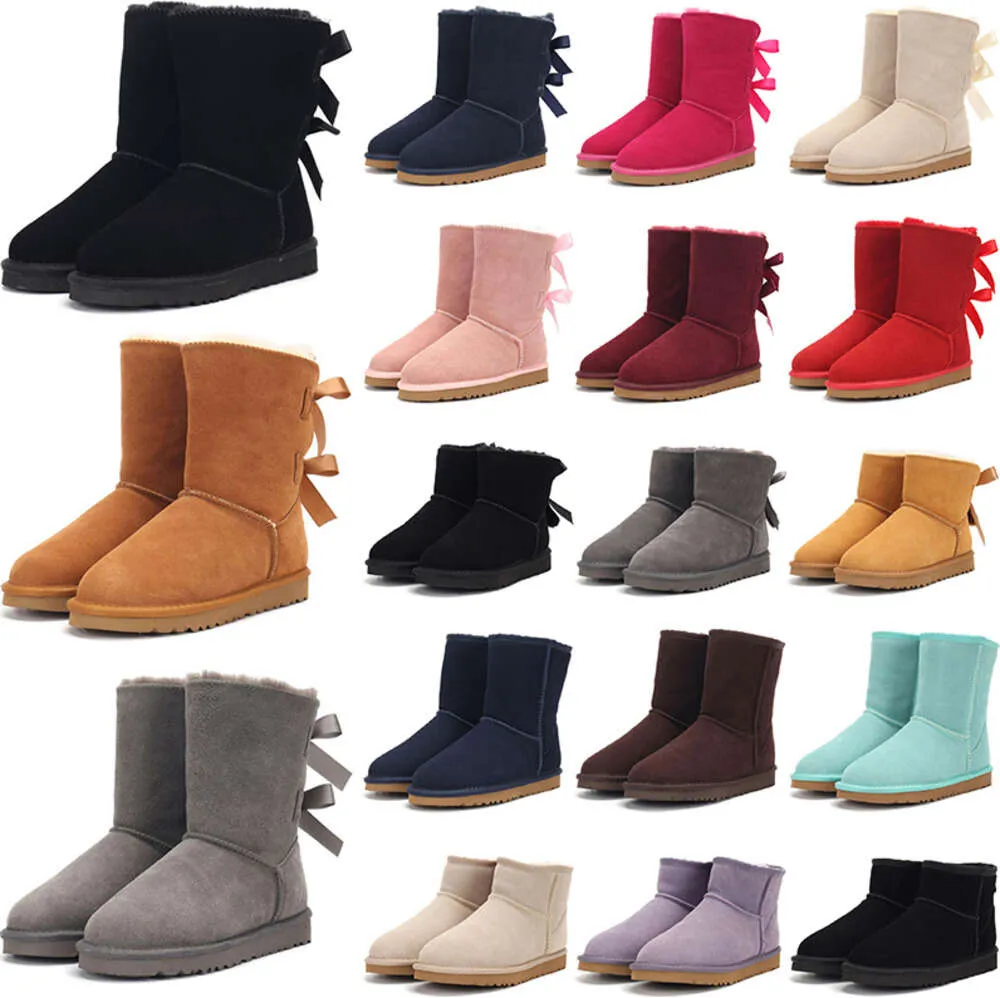 Australia botas diseñador para mujer bota nieve tobillo corto Castaño Azul marino Antílope Rosa Beige clásico mantener abrigado damas niñas Mini botas uggslie YU119