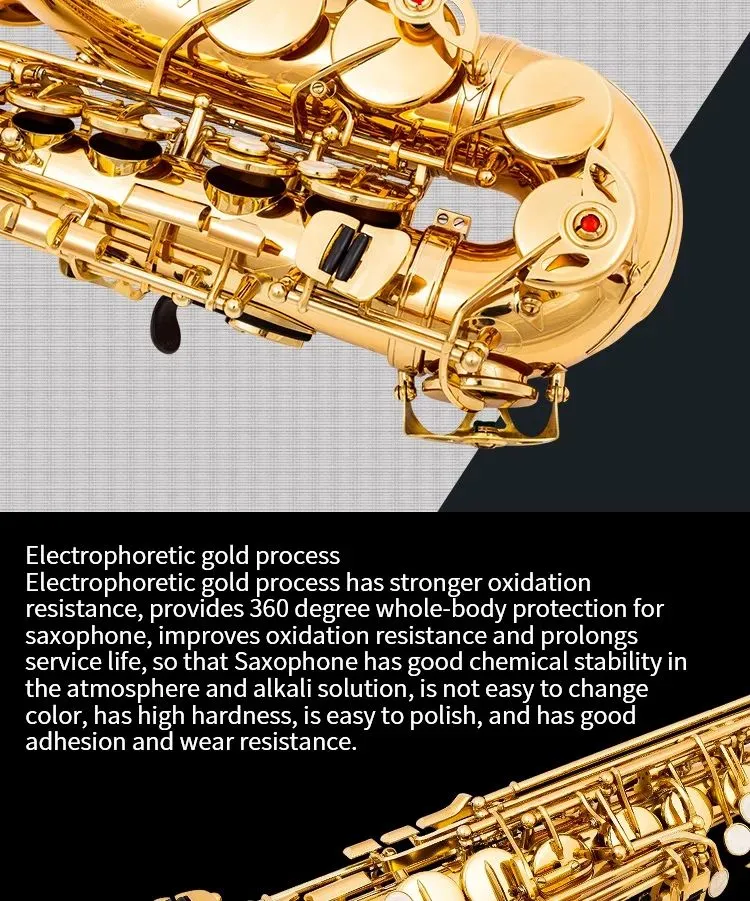 Высококачественная оригинальная модель 875 «один в один», профессиональный альт-саксофон, латунный позолоченный инструмент E-tune для альт-саксофона