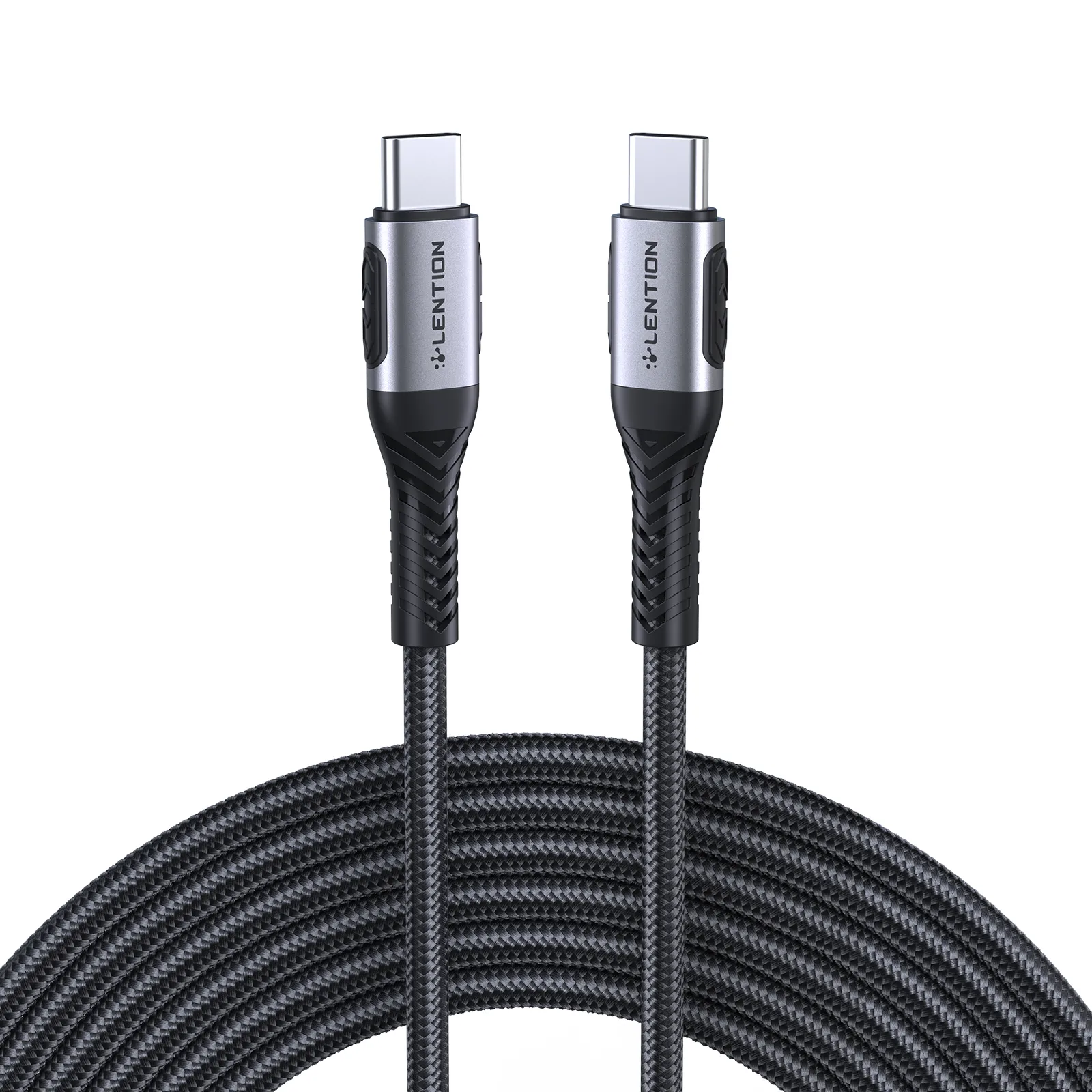 LENTION USB-C-auf-USB-C-Kabel 6,6 Fuß 100 W, Typ-C-Schnellladekabel 20 V/5 A, USB-C-Ladekabel für iPhone 15/15 Pro/15 Pro Max, 2023–2016 MacBook Pro, neues iPad Pro Mac Air und mehr