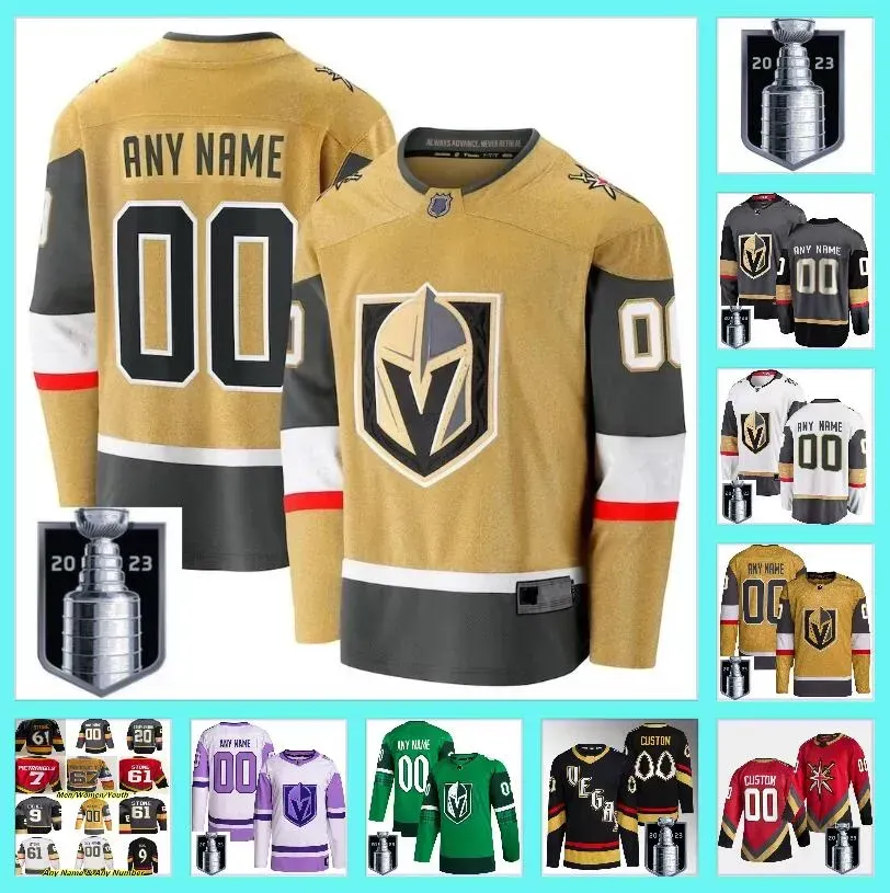 Niestandardowe Vegas''Golden''Knights''2023 Stanley Cup koszulki niestandardowe hokej nhljjjj jack eichel Mark Stone William Karlsson Alex Pietrangelo Jonat