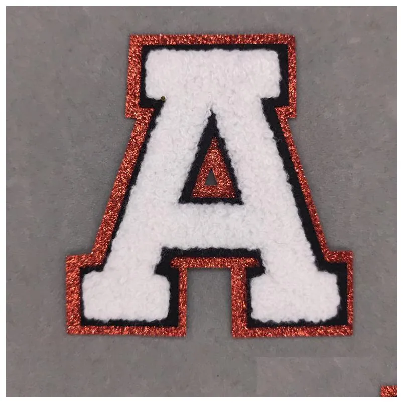 Notions 8Cm Letter Stickers Varsity Chenille English Letters A-Z Iron On Repaires Alphabet Sewing Appliques Clothing Badges Drop Del