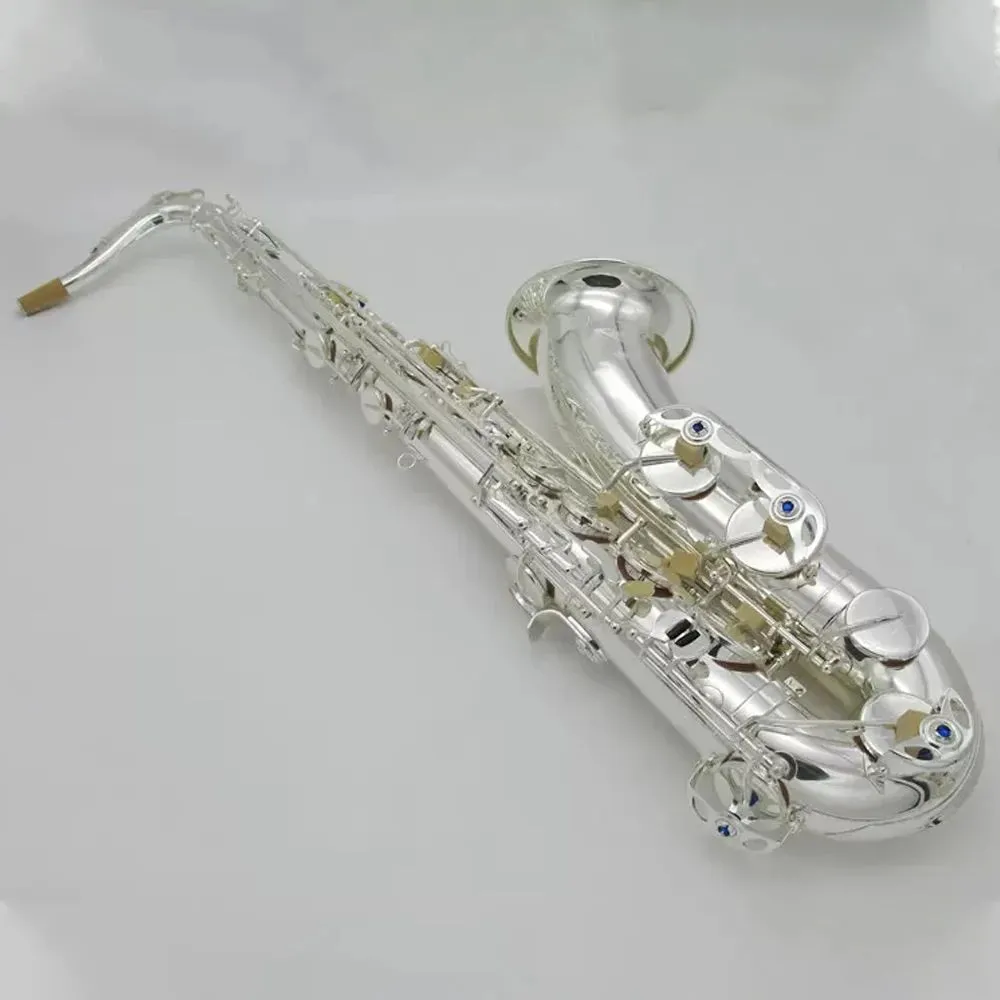 Srebrna B-Tune Oryginalna struktura O20 Profesjonalny saksofon tenorowy wszystko srebrne wykonane z wygodnego uczucia Sax Jazz Instrument 00