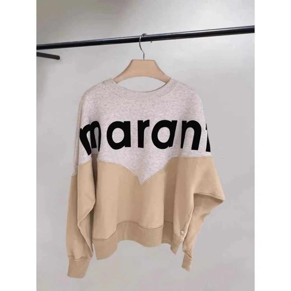 Isabels Marant Nieuwe Hoodie Top Designer Sweatshirt Hoodies Letter Casual Mode Trend Vintage Print Slank Katoen Klassiek Dames Trui met Capuchon i18