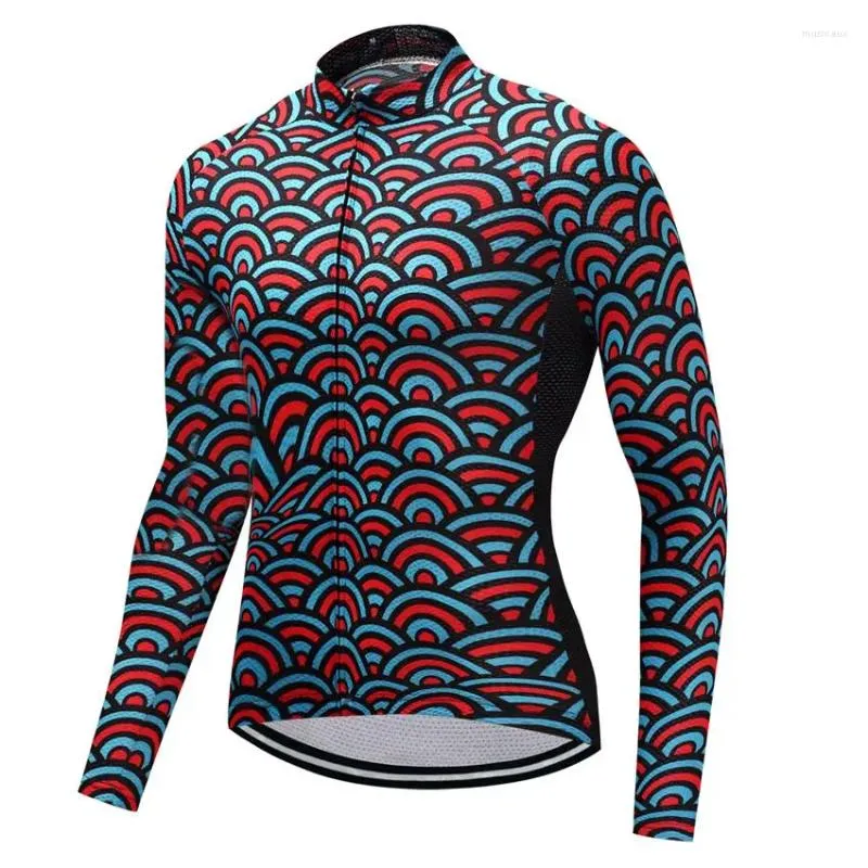 Racing Jackets 2023 Spring And Autumn Long Sleeve Bike Jersey Bycicle Cycling Clothing Mens Roupa De Ciclismo Outdoor Maillot FU05 XS-3XL