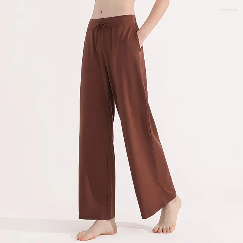 Lu Logo Wide Leg Active Pants: Loose Fit Flared Trousers For Women