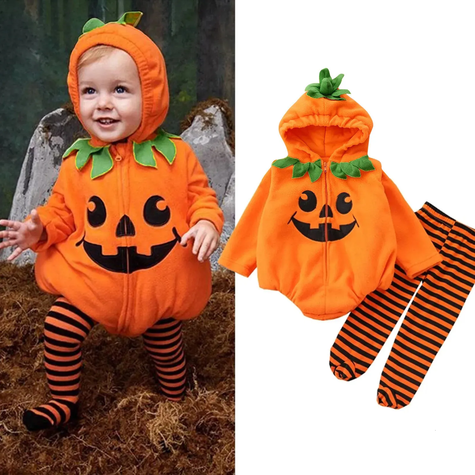 Mamelucos Nacidos Para Bebes Ninas Ninos Conjuntos De Ropa De Halloween Chaqueta De Mameluco Con Capucha Y Cremallera De Lana De Manga Larga Traje De Nina De Otono 231020 De 16 91 DHgate