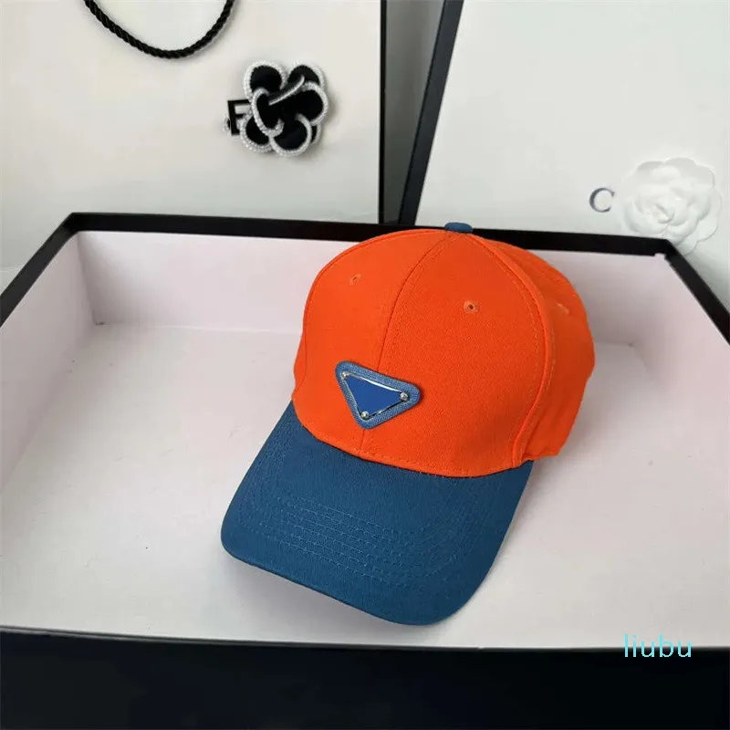 Couple Designer Ball Caps Women's Holiday Travel Sports Bi-color Panel casquette Letter Print 5 Colors cap