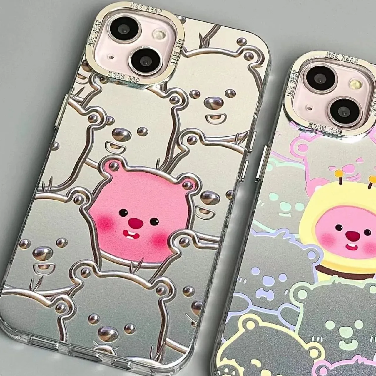 Casos de telefone celular Kawaii Loopy Pink Beaver para Iphone12 / 13Promax Cartoon Case Mulheres Anime Girl Heart Cute Ins Celular Iphone14Pro 231021