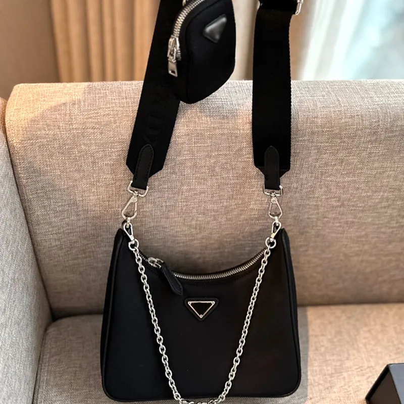 Modedesigner väska komplex handgjord diamantnätmönster med avtagbar järn Lian 3-i-1-storlek9x6cm monteringslåda