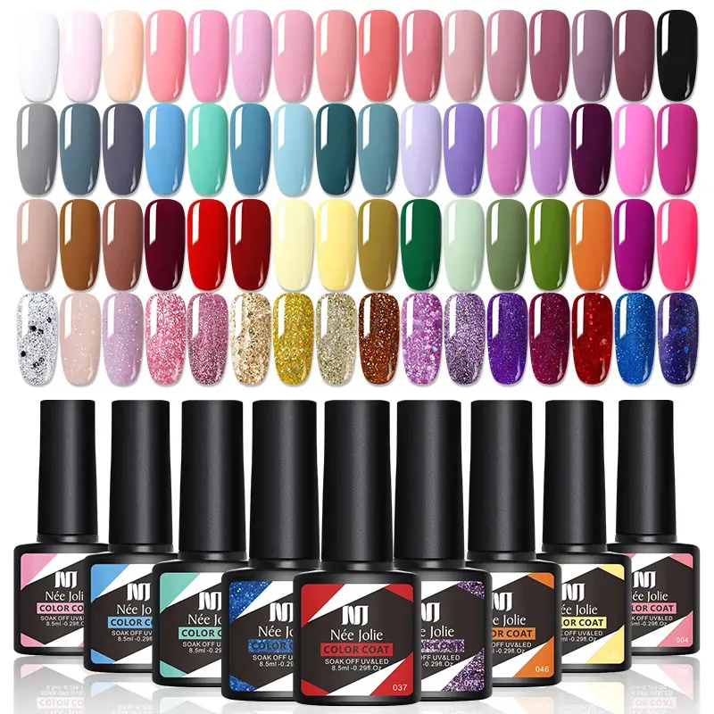 Nail Polish 85ml Gel Semi Permanent Soak Off Glitter and Classic Varnish Needed LED UV Lamp to Dry Base Top Coat lacquer 231020