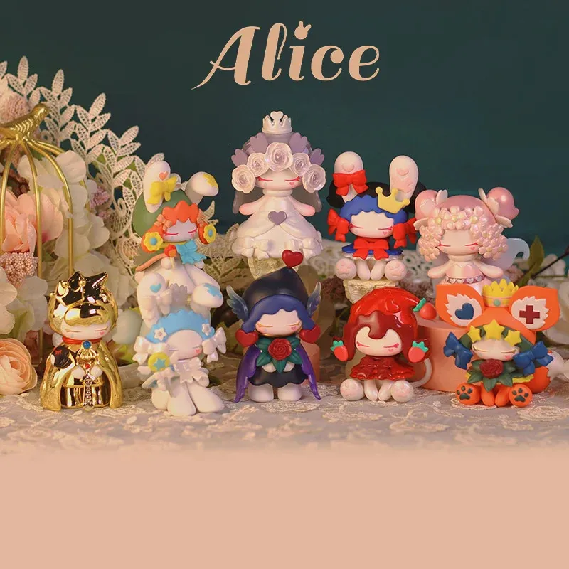 Blind Box Alice Fairy Tale Toys Anime Mystery Mistery Figure Zaskoczenie Caja Misteriosa Kawaii Model Girl Dift 231020