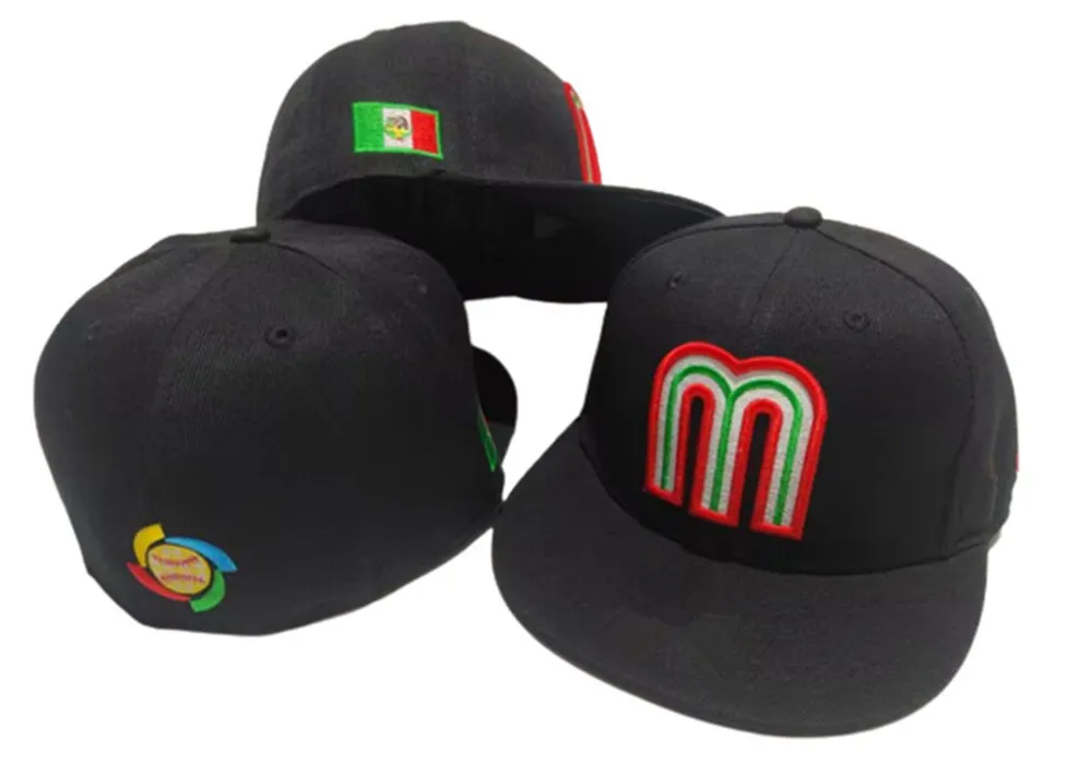 New Fashion Mexico M letter Baseball caps summer style Gorra bone Men Brand women Unisex hiphop Full Closed Fitted Hats M-3