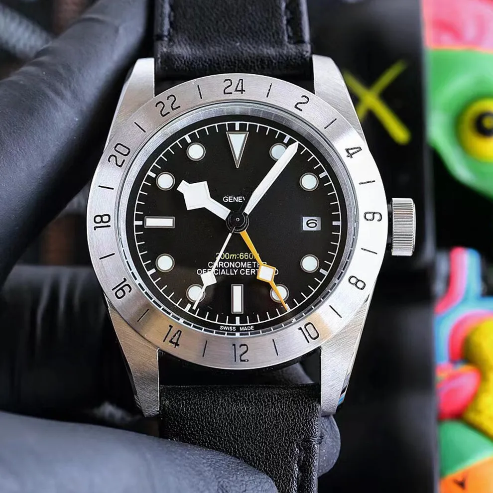 Black Bay Pro M79470-0001 AAA 3A Kvalitetsklockor GMT 41mm män med presentförpackning Sapphire Crystal Automatisk mekanisk rörelse Jason007 A08