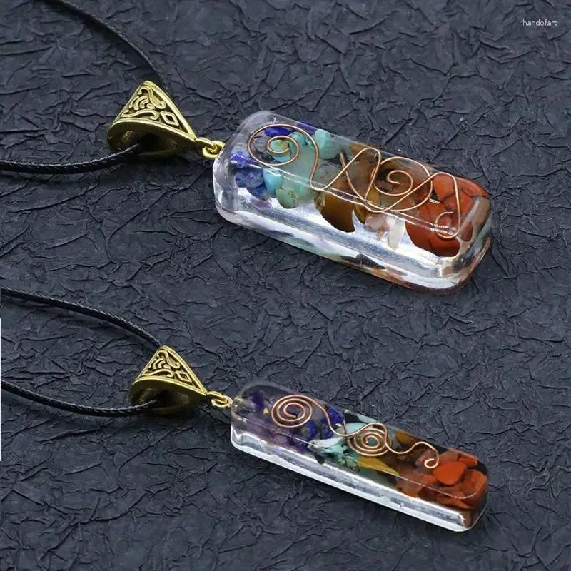 Pendant Necklaces Exquisite 7 Chakras Crystals Stones Orgone Energy Orgonite Hex Necklace Jewerly For Street