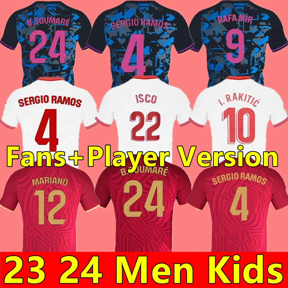 2023 2024 Sevillas FC Soccer Jerseys I.RAKITIC L.OCAMPOS SUSO JONG