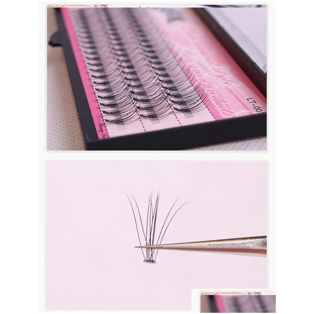 False Eyelashes Natural Fake Eye Lashes 60Pcs 8/10/12/14Mm Professional Makeup Individual Cluster Grafting False Eyelashes Health Beau Dhhi0