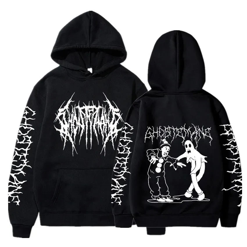 Men's Hoodies Sweatshirts Ghostemane Double Sided Print Hoodie Men's Fashion Hip Hop Metal Rock Hoodies Gothic Oversized Sweatshirt Tracksuit Streetwear 231020