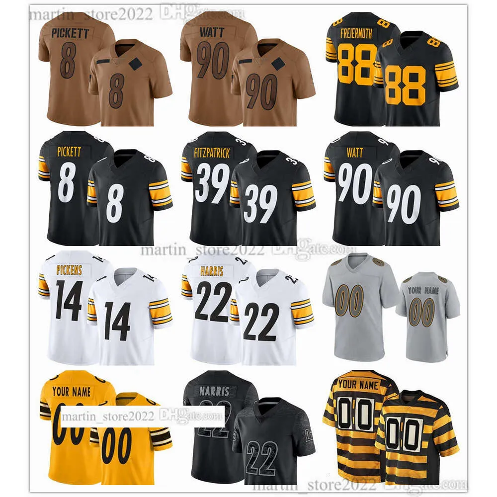 2023 Salut till Service Jersey 90 T.J. Watt 10 Mitch Trubisky 8 Kenny Pickett 22 Najee Harris 39 Minkah Fitzpatrick 88 Pat Freiermuth 2 Mason Rudolph 14 George Pickens