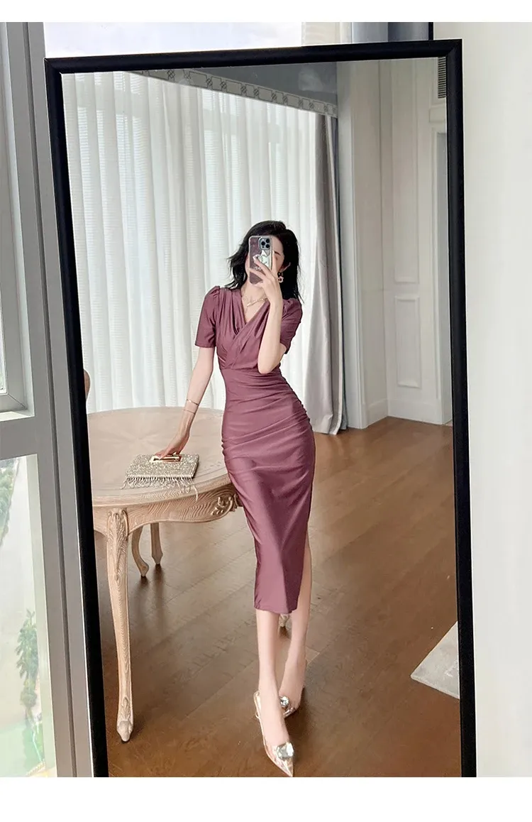 fitted lace wedding dress Pinch: Sweet Reputation Lavender Purple Floral Midi Dress – Shop the Mint main image 1