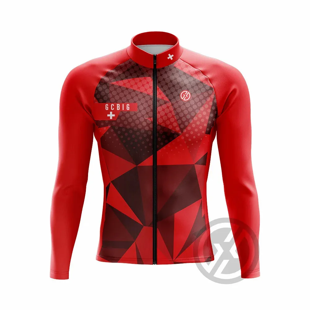 Комплекты трикотажа для велоспорта GCBIG Wear Термофлисовая куртка Мужская зимняя одежда для велосипеда MTB Топы с длинными рукавами Шерстяные рубашки для шоссейного велосипеда 231020