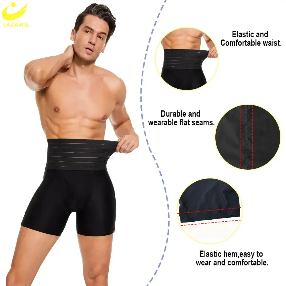 LAZAWG Mens High Waisted Tummy Control Shorts Slimming Mens Compression Body  Shaper With Thigh High Trainer Underwear For Gym And Fitness Style 231020  From Jia0007, $9.83