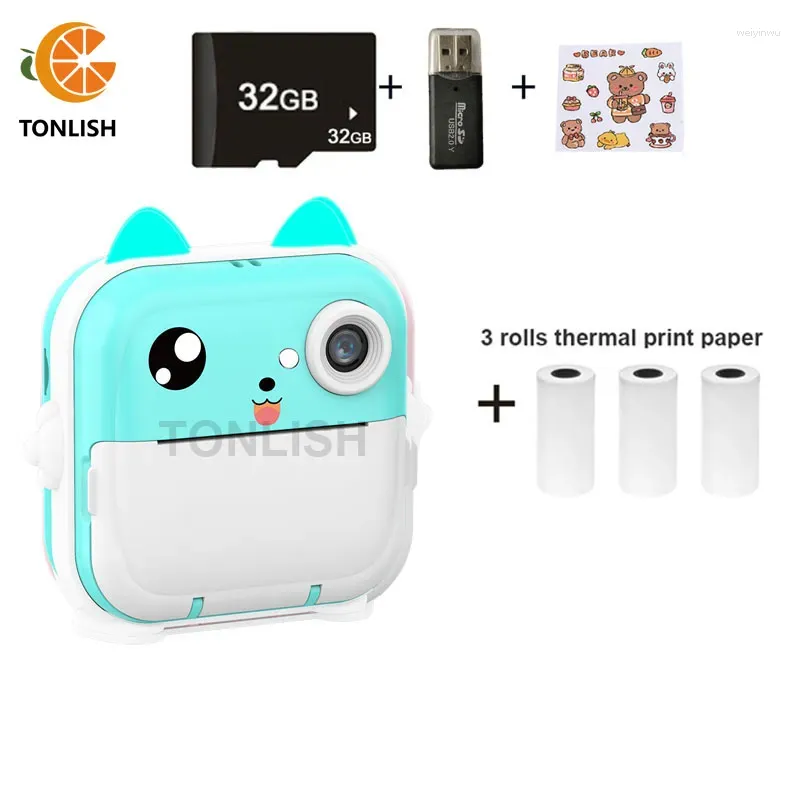 Digital Po Camera With Mini Thermal Printer HD Printing 32GB Memory Card Included Perfect Gift For Children