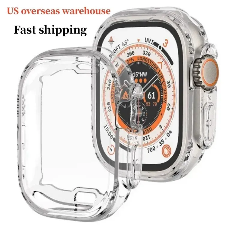 Transparent protective case For Watch Ultra 8 Series 49mm 45mm 1.99 Inch Screen Mixed Color silicagel Fashion Watch Case With Multifunction Smart Watches case