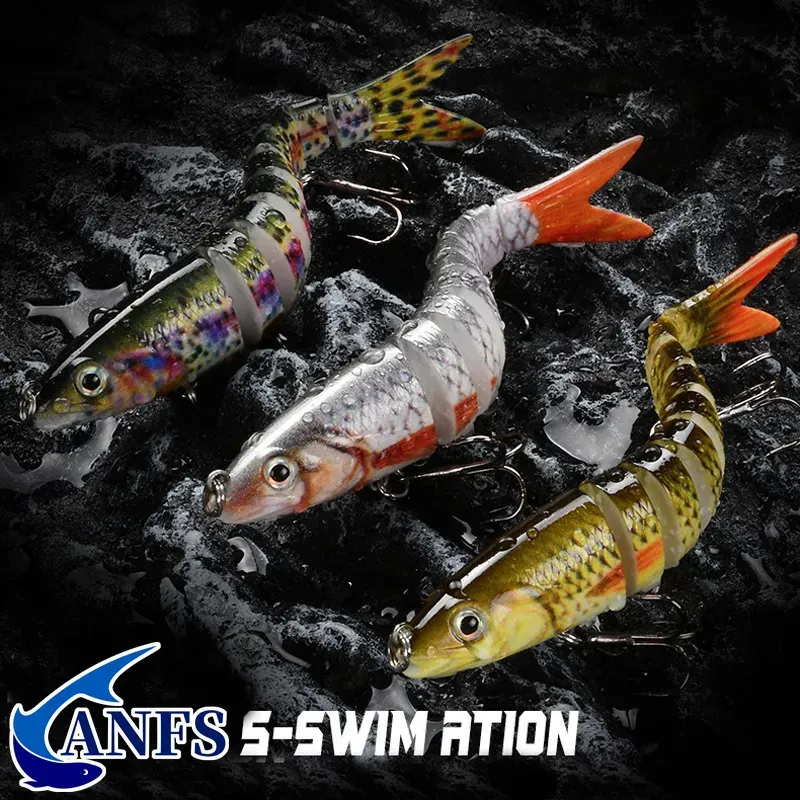 Baits Lures Fishing Lures Multi Jointed Swimbait Crank Bait Slow Sinking  Bionic Artificial Bait Freshwater Saltwater Trout Bass Fishing Acce 231020