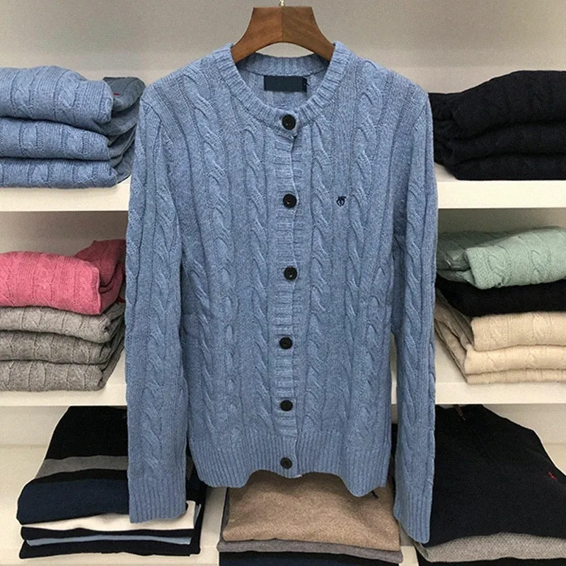 Lüks Sonbahar ve Kış Kadın Sweaters Tasarımcısı Ralph Yuvarlak Boyun Sweater Twist Pullover Pony Nakış Ralphstop Laurens 71ss#