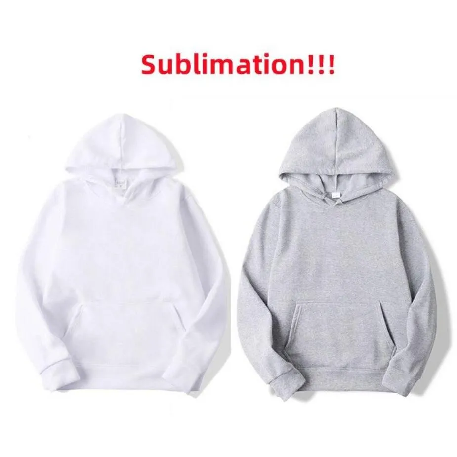 Outros suprimentos de festa festiva Sublimação Hoodie Manga Longa Moletons Transferência de Calor Em Branco Gery Camisa de Cor Branca 95% Poliéster T Dh2Vg