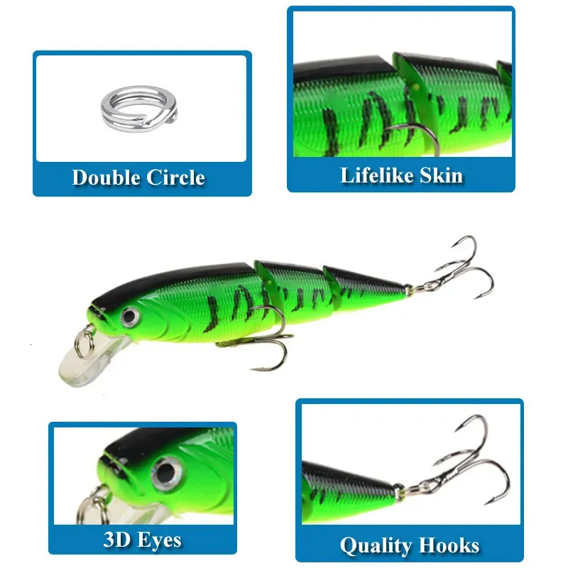Trout Fishing 10 Verschiedene Angelkder Set  Kurbelkder / Minnow Haken   9cm, 7,2g  HENG JIA