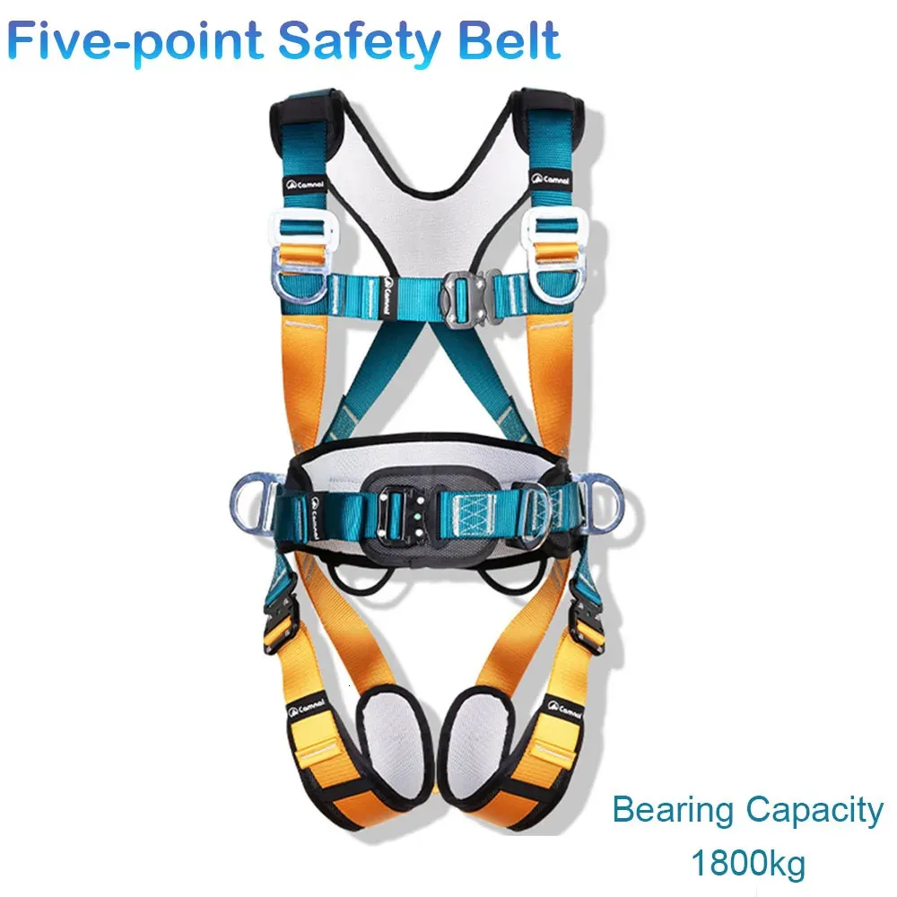 Imbracature da arrampicata Cintura di sicurezza da lavoro a cinque punti Antenna Imbracatura a doppio gancio per tutto il corpo per addestramento su roccia Elettricista Attrezzatura da costruzione 231021