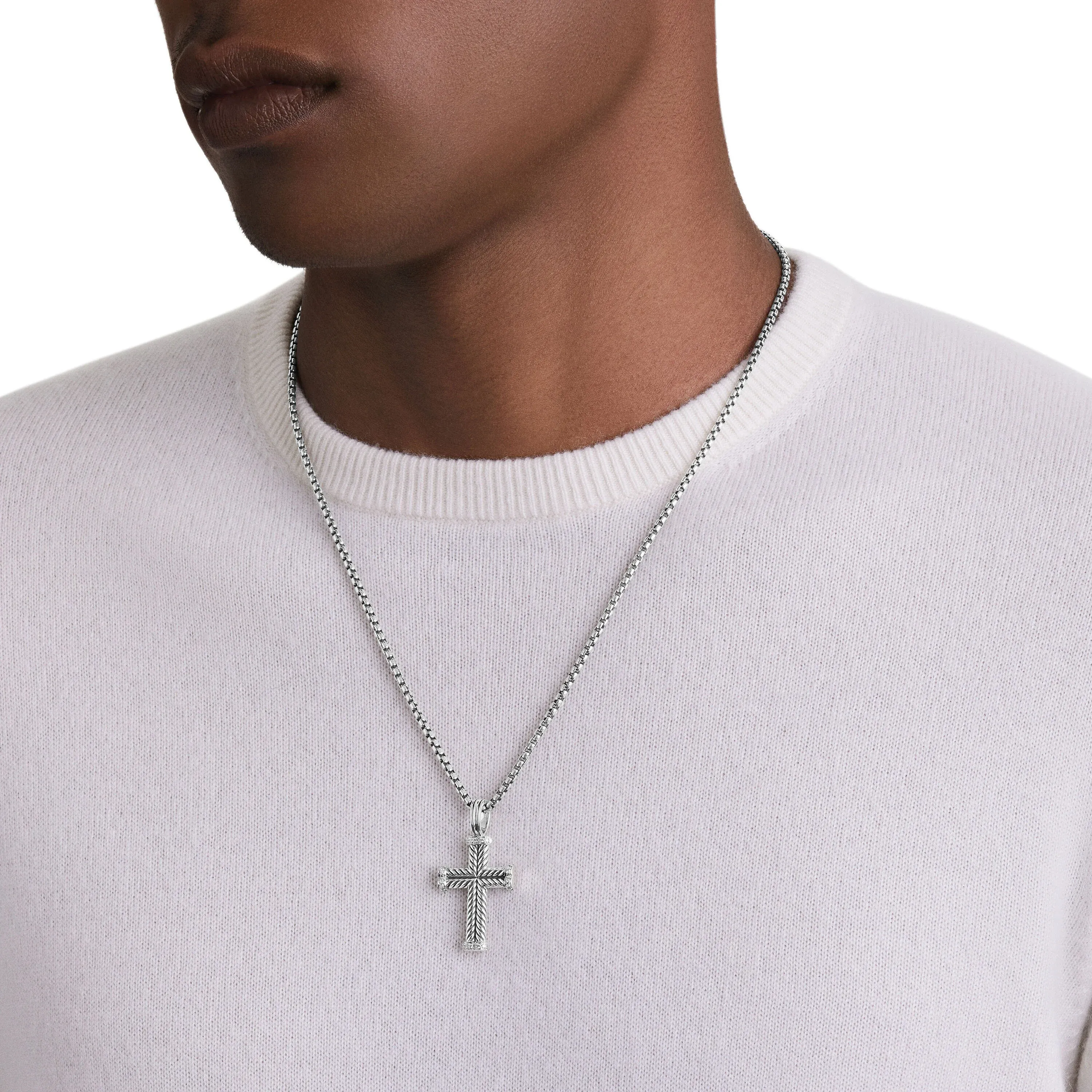 High Quality Luxury Deluxe CROSS Pendant Necklace for Women for Men DY Cable Classic Buckle Bracelet Gold 925 Sterling Silver 