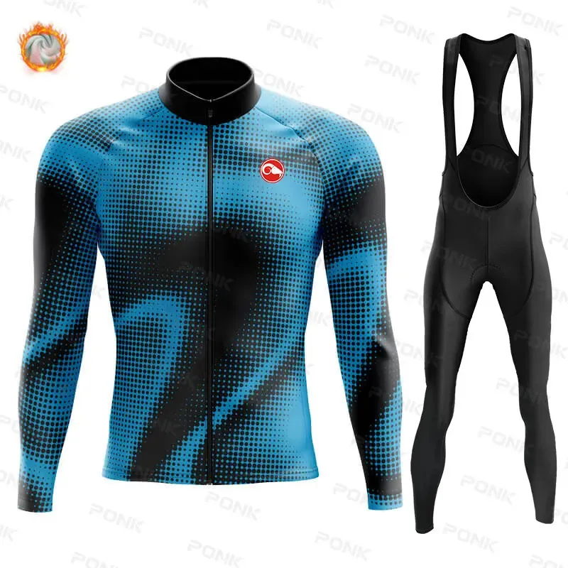 Wielertrui Sets Winter Thermische Fleece Mannen Fietskleding MTB Maillot Bike Wear Ropa Ciclismo Hombre Pak 231020